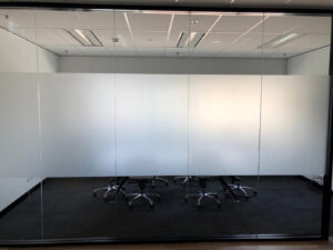 Office frosted window film in Charlotte