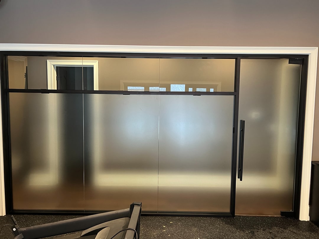 Office frosted glass window films and tints Charlotte