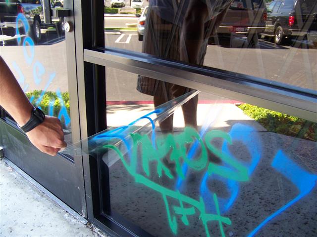 Anti-graffiti commercial window films and tint Charlotte, NC
