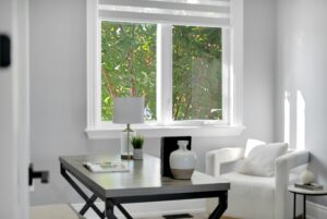 Home Office with Window Glare